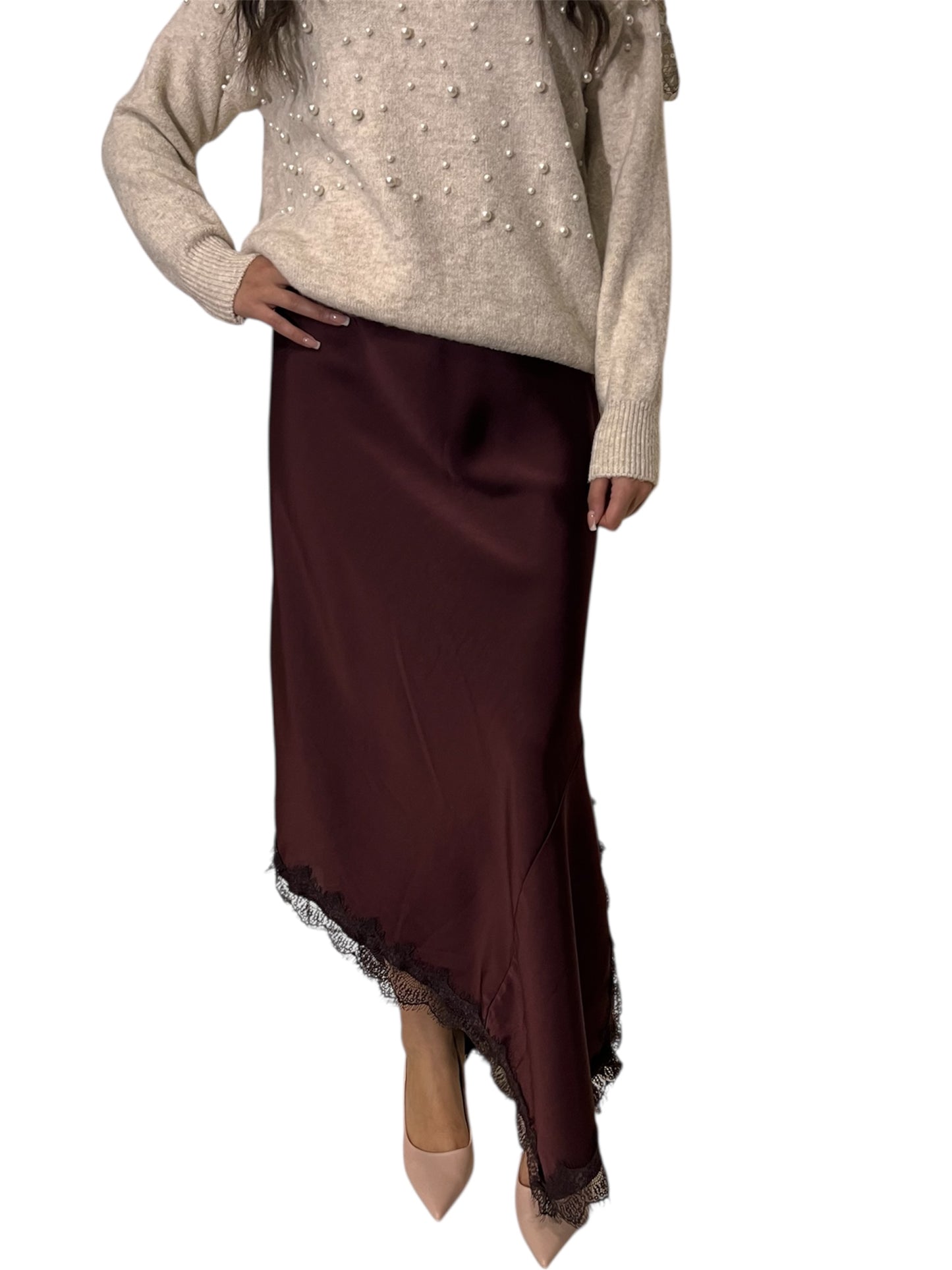 GONNA LUNGA ASSIMETRICA PIZZO