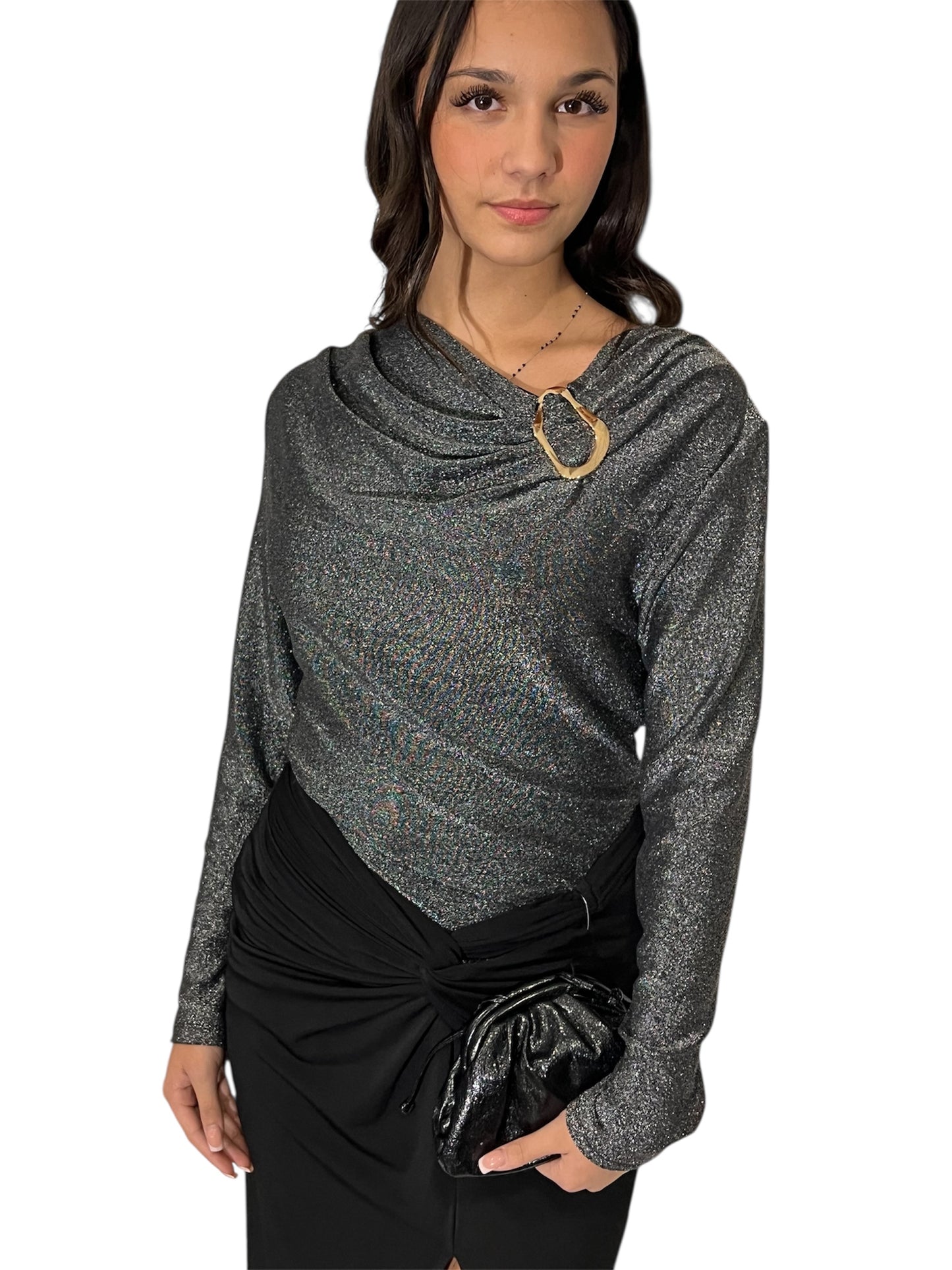 MAGLIA LUREX DETTAGLIO ORO