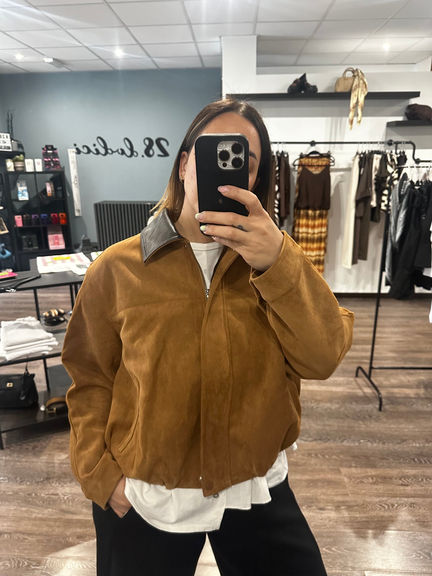 BOMBER ECO CAMOSCIO