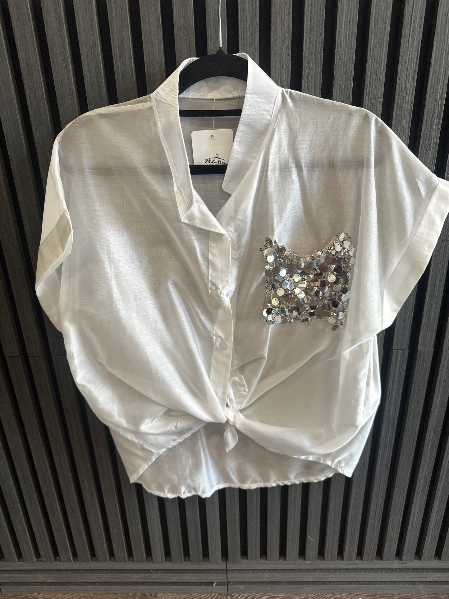 CAMICIA TASCA PAILETTES