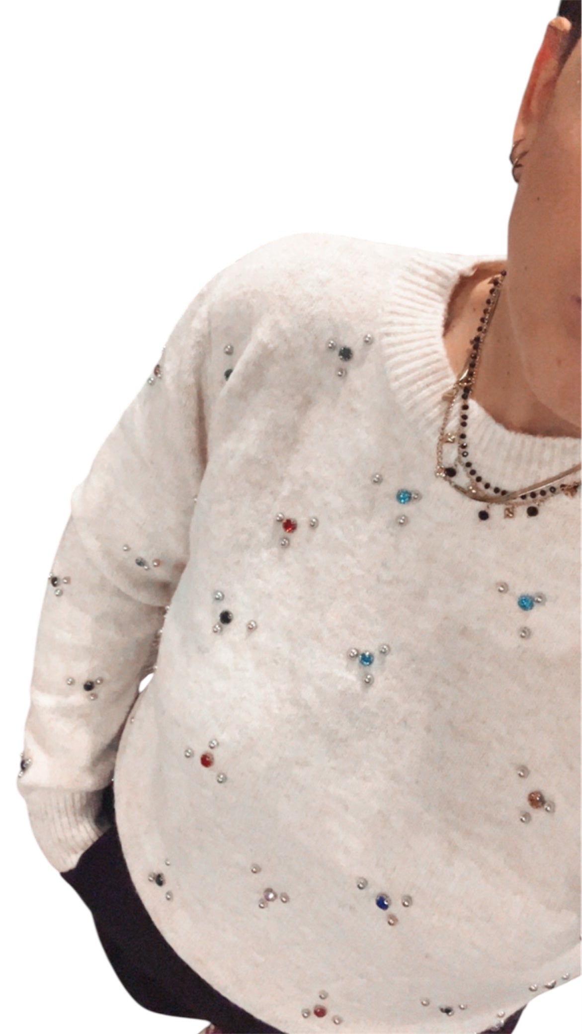 MAGLIONE STRASS COLOR