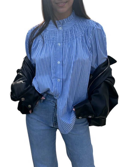 CAMICIA RIGA ARRICCIATA