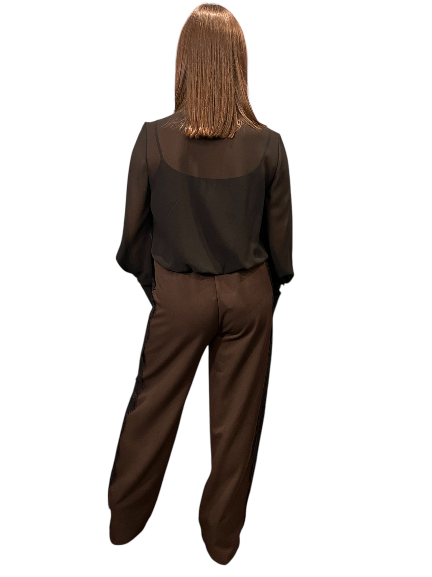 PANTALONE PALAZZO DETTAGLIO PIZZO