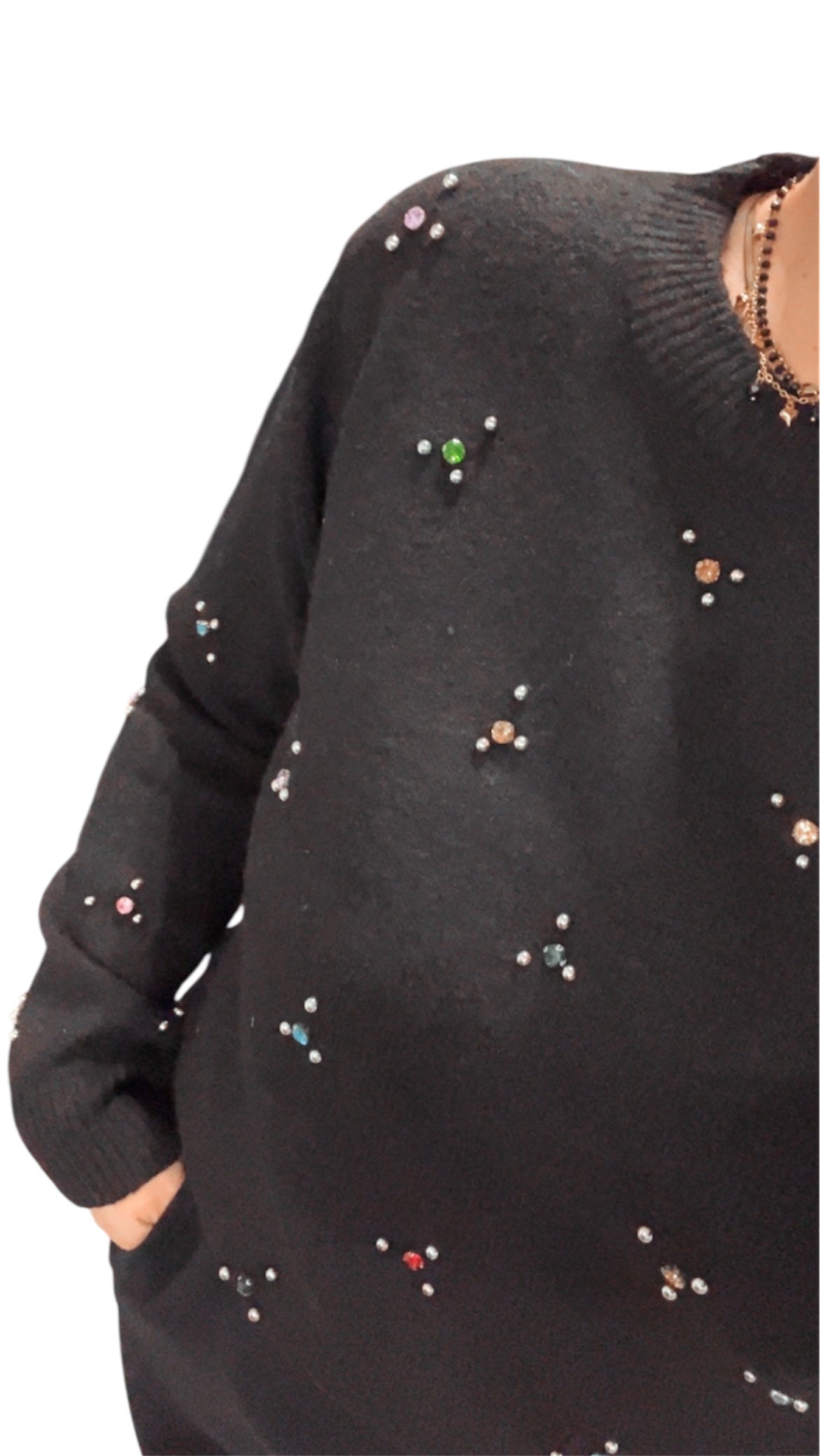 MAGLIONE STRASS COLOR